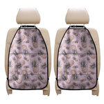Pink Vintage Pineapple Pattern Print Car Seat Organizers