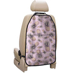 Pink Vintage Pineapple Pattern Print Car Seat Organizers