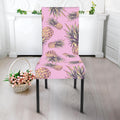Pink Vintage Pineapple Pattern Print Dining Chair Slipcover
