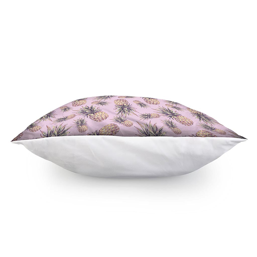 Pink Vintage Pineapple Pattern Print Pillow Cover