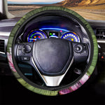 Pink Water Lilies Print Car Steering Wheel Cover