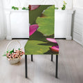 Pink Water Lilies Print Dining Chair Slipcover