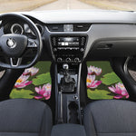 Pink Water Lilies Print Front Car Floor Mats