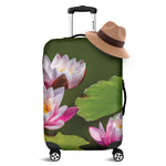 Pink Water Lilies Print Luggage Cover