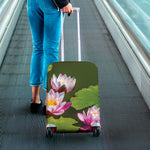Pink Water Lilies Print Luggage Cover