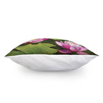 Pink Water Lilies Print Pillow Cover