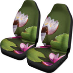 Pink Water Lilies Print Universal Fit Car Seat Covers
