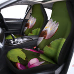 Pink Water Lilies Print Universal Fit Car Seat Covers