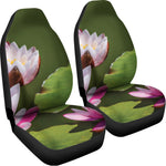 Pink Water Lilies Print Universal Fit Car Seat Covers