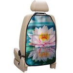 Pink Water Lily Print Car Seat Organizers