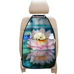 Pink Water Lily Print Car Seat Organizers