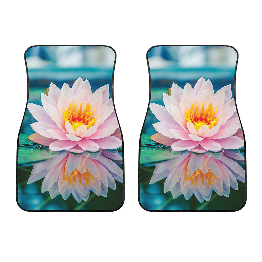 Pink Water Lily Print Front Car Floor Mats