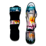 Pink Water Lily Print Muay Thai Shin Guard