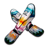 Pink Water Lily Print Muay Thai Shin Guard