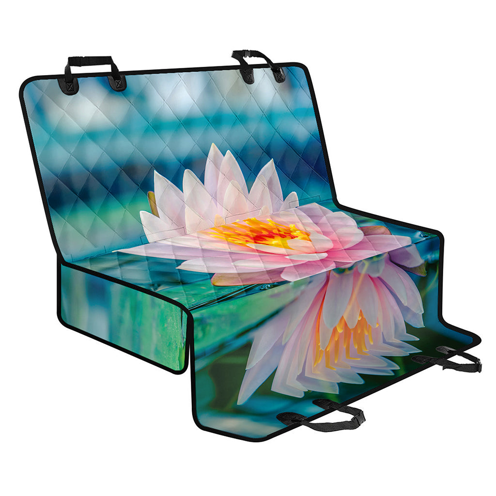 Pink Water Lily Print Pet Car Back Seat Cover