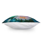 Pink Water Lily Print Pillow Cover