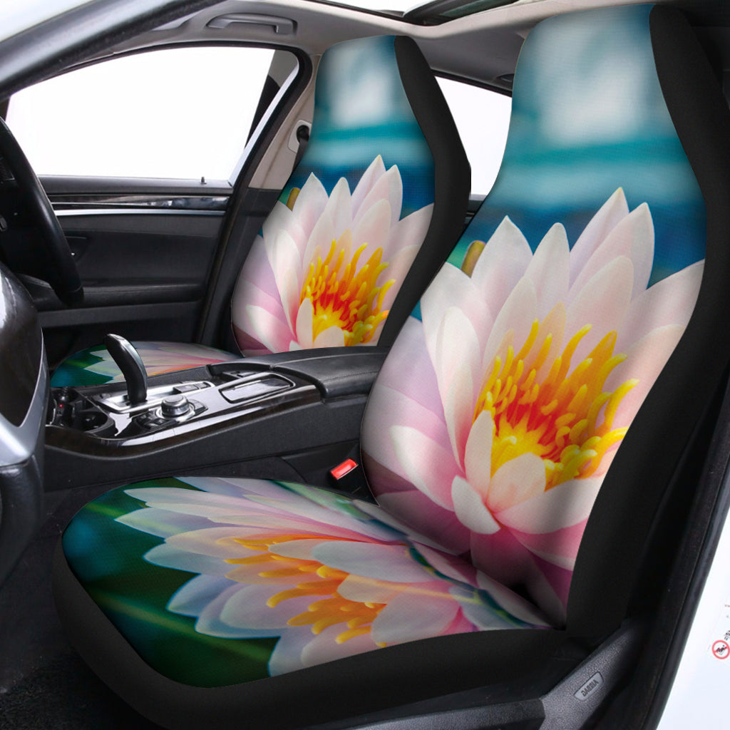 Pink Water Lily Print Universal Fit Car Seat Covers