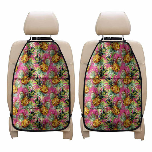 Pink Watercolor Pineapple Pattern Print Car Seat Organizers