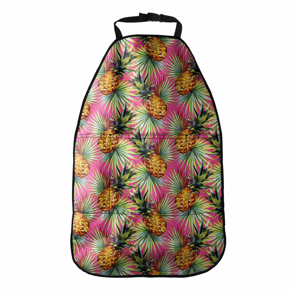 Pink Watercolor Pineapple Pattern Print Car Seat Organizers