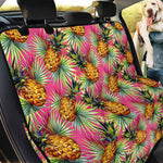 Pink Watercolor Pineapple Pattern Print Pet Car Back Seat Cover