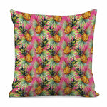 Pink Watercolor Pineapple Pattern Print Pillow Cover