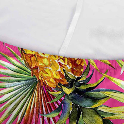 Pink Watercolor Pineapple Pattern Print Sofa Cover