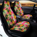 Pink Watercolor Pineapple Pattern Print Universal Fit Car Seat Covers