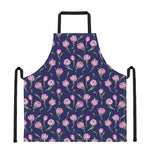 Pink Watercolor Tulip Flower Print Apron