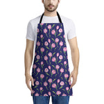 Pink Watercolor Tulip Flower Print Apron