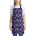 Pink Watercolor Tulip Flower Print Apron