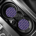 Pink Watercolor Tulip Flower Print Car Coasters
