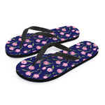 Pink Watercolor Tulip Flower Print Flip Flops