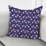 Pink Watercolor Tulip Flower Print Pillow Cover
