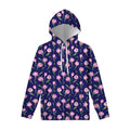 Pink Watercolor Tulip Flower Print Pullover Hoodie