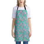 Pink Watercolor Tulip Pattern Print Apron
