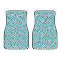 Pink Watercolor Tulip Pattern Print Front Car Floor Mats