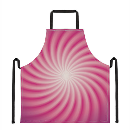 Pink Whirlpool Spiral Print Apron