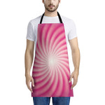 Pink Whirlpool Spiral Print Apron