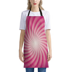 Pink Whirlpool Spiral Print Apron