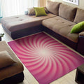 Pink Whirlpool Spiral Print Floor Mat