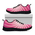 Pink Whirlpool Spiral Print Black Running Shoes