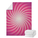 Pink Whirlpool Spiral Print Blanket