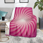 Pink Whirlpool Spiral Print Blanket