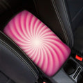 Pink Whirlpool Spiral Print Car Center Console Cover