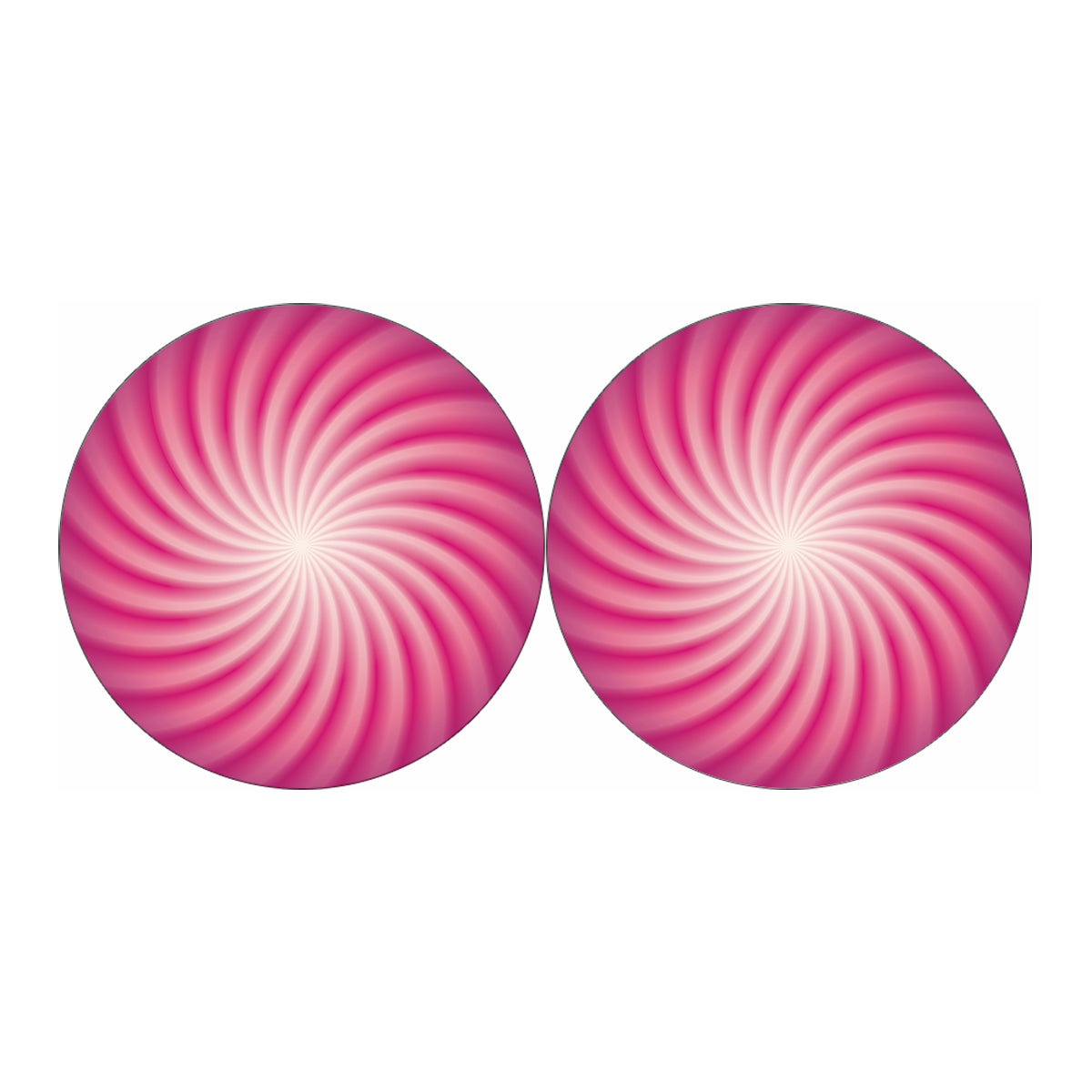 Pink Whirlpool Spiral Print Car Coasters