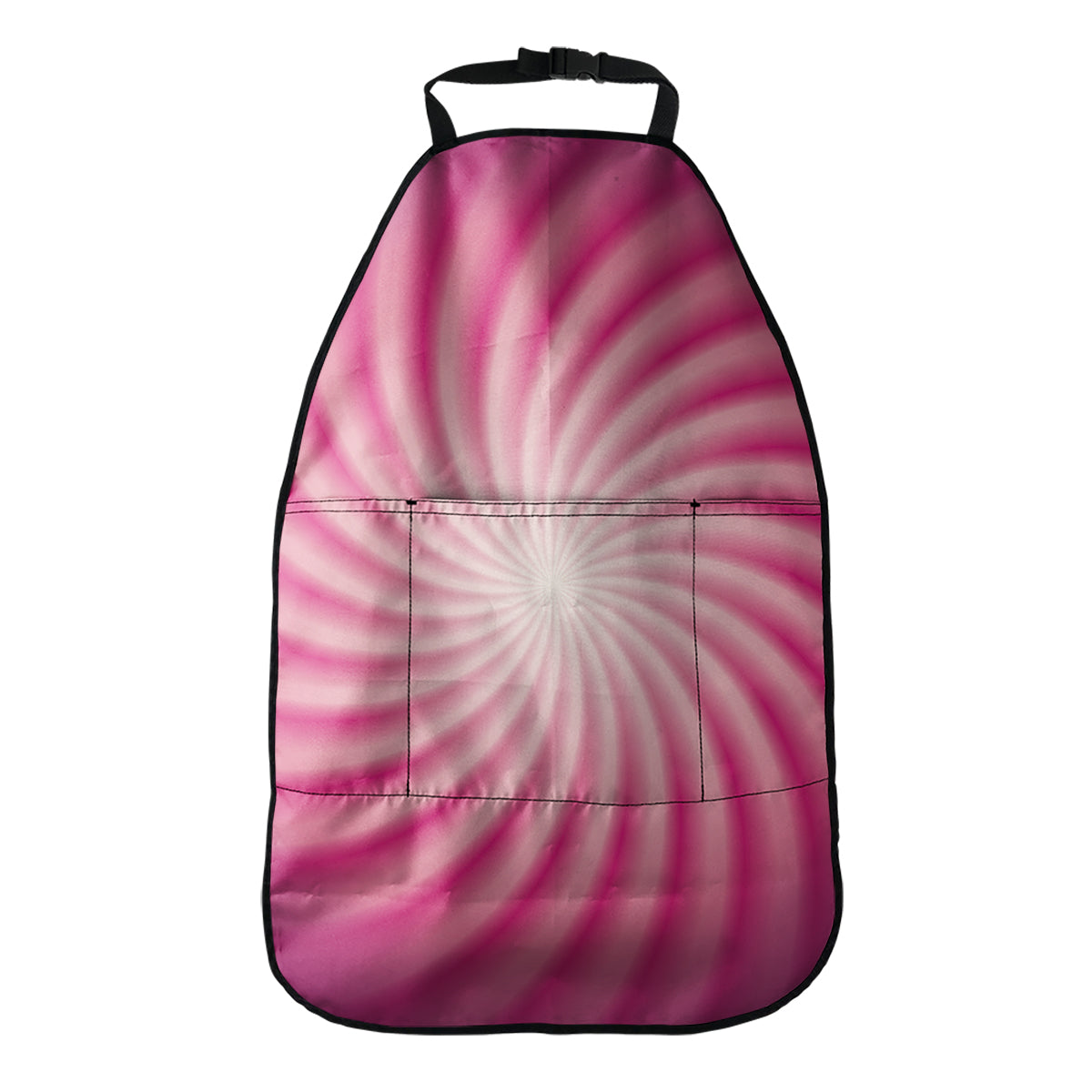 Pink Whirlpool Spiral Print Car Seat Organizers