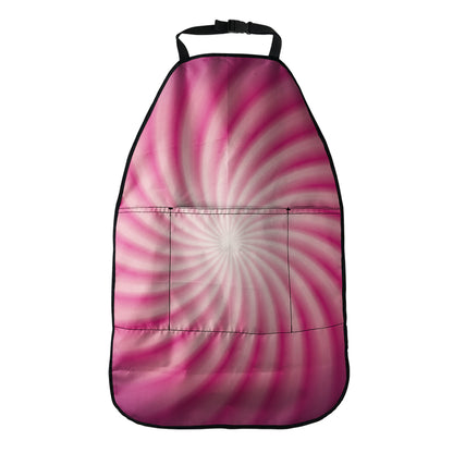Pink Whirlpool Spiral Print Car Seat Organizers