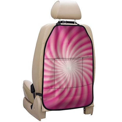 Pink Whirlpool Spiral Print Car Seat Organizers