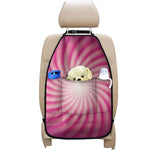 Pink Whirlpool Spiral Print Car Seat Organizers