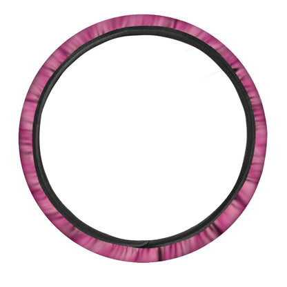 Pink Whirlpool Spiral Print Car Steering Wheel Cover